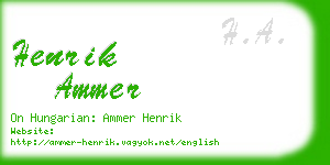 henrik ammer business card